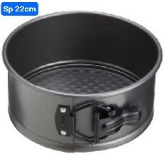 Khuôn bánh tròn spring form đế rời chống dính có khóa size 16, 18, 20, 22cm