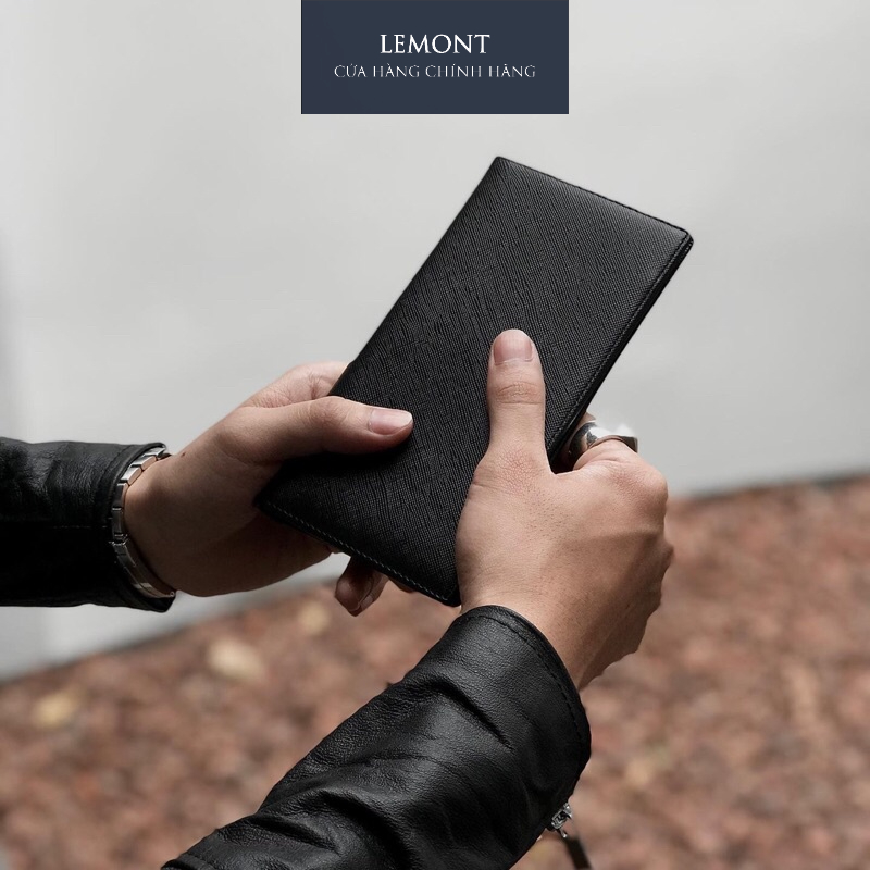 Ví dài da bò thật Flatie, đựng vừa túi quần - Thiết kế chính hãng từ Lemont.