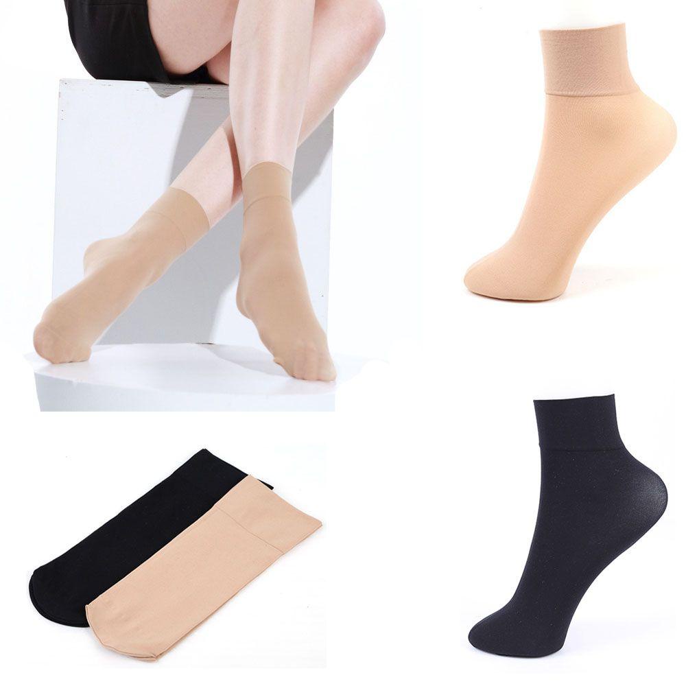 Set 5 / 10 Đôi Tất Lụa Dày Miệng Rộng Thời Trang Thu Đông Gợi Cảm