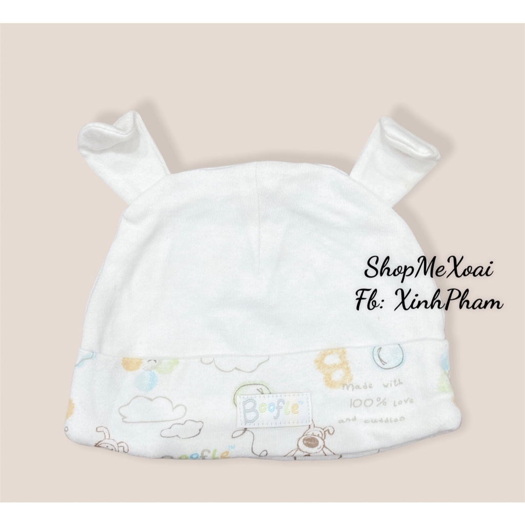 [size newborn] MŨ SƠ SINH COTTON XUẤT DƯ ĐÁNG YÊU CHO BÉ