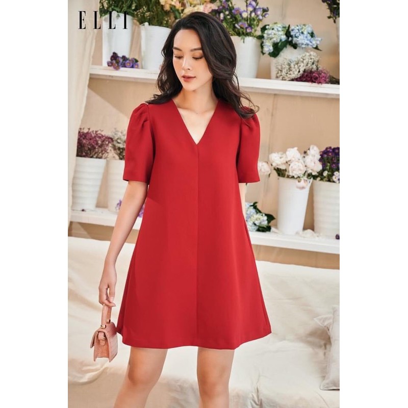 Đầm Nữ Cổ Tim Tay Phồng