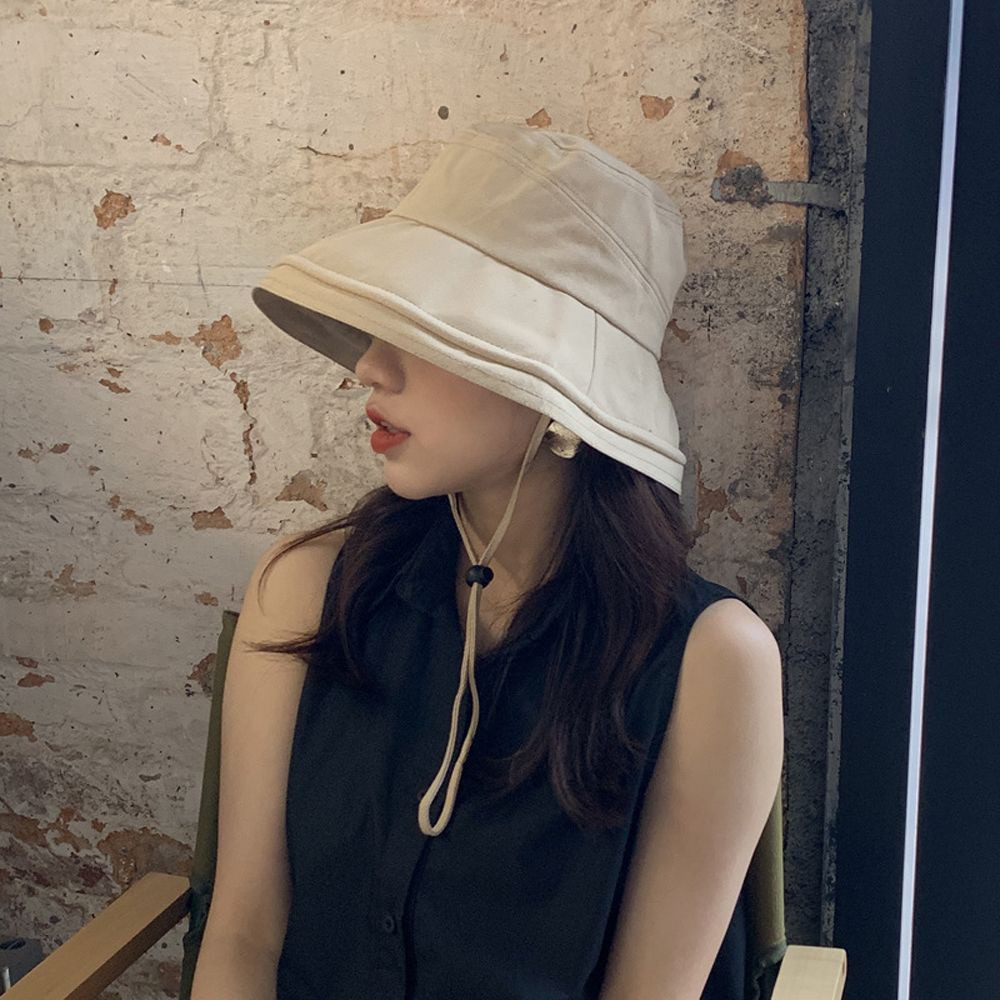 Mũ Vành Tròn Màu Trơn Phong Cách Hip Hop Thời Trang Mùa Hè