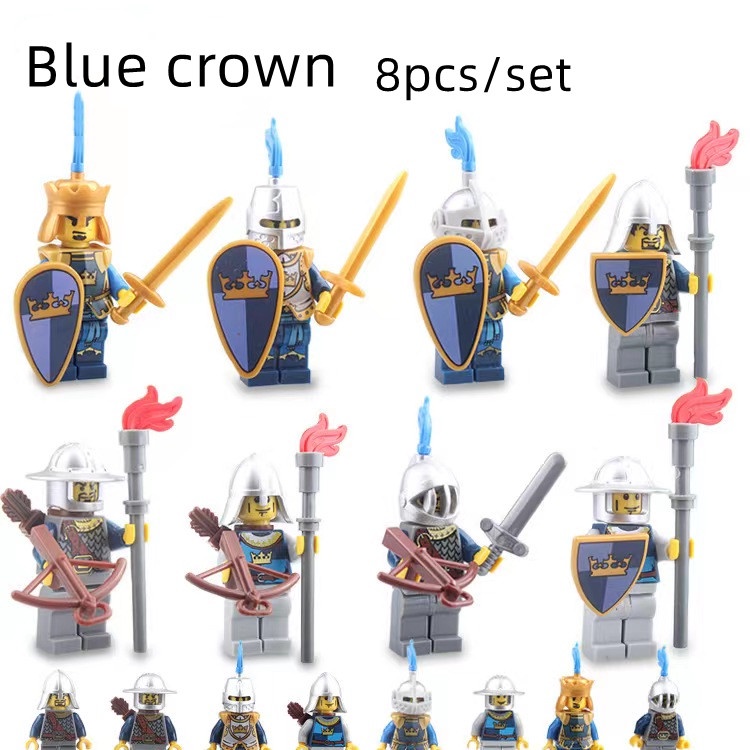 Set 8 Mô Hình Kỵ Sĩ Thời Trung Cổ Đồ Chơi Giáo Dục Cho Bé
