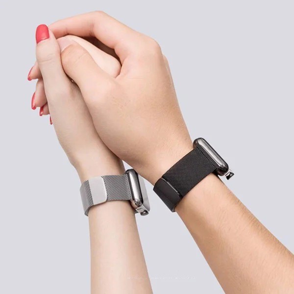 Dây đồng hồ thép KHÔNG GỈ dành cho Apple watch khóa nam châm size 38mm 40mm 42mm 44mm Series 7/SE/6/5/4/3/2/1