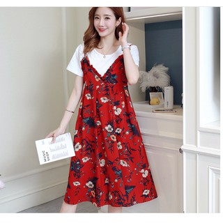 ĐẦM BÂÙ VÁY BẦU YẾM HOA CÔNG SỞ YẾM HOA có kèm áo thun