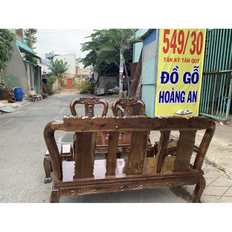 Salon gỗ tự nhiên 6 món tay 8 Chạm Rồng