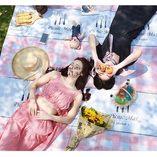 Thảm picnic dã ngoại  ( thảm du lịch 2 lớp có quai xách )