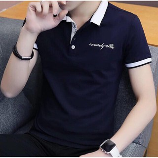 Áo thun nam ngắn tay có cổ free size handmade