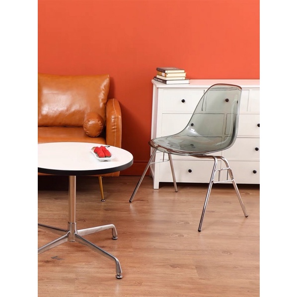 Ghế tựa lưng Eames chair acrylic phong cách Hàn Quốc nhiều màu