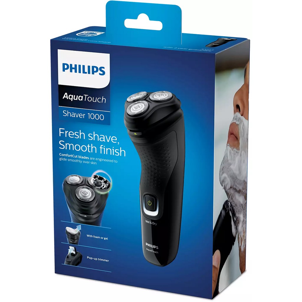 Máy cạo râu khô và ướt thế hệ mới Philips S1223 - Máy cạo râu không dây 27 lưỡi cạo tự mài