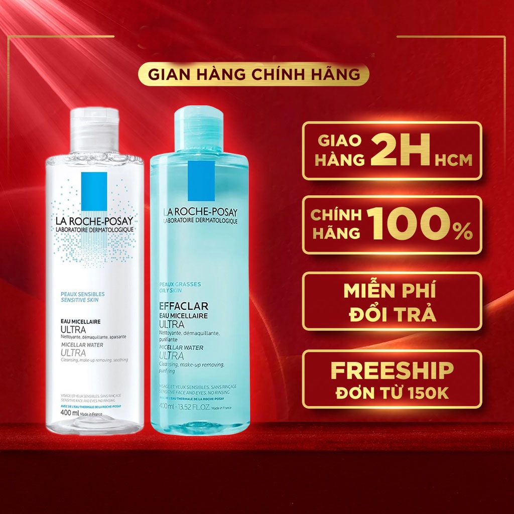 Nước tẩy trang la roche posay 400ml cho da mụn da dầu