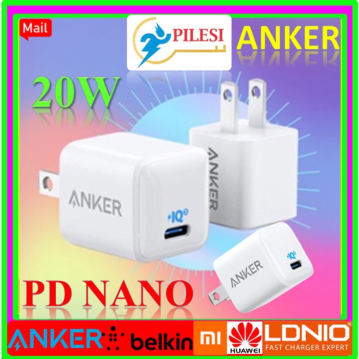 ✅ Củ Sạc nhanh Anker PowerPort 3 Nano Cube PD 20W IQ3 fullbox - A2634 A2149 cho Iphone Ipad chuẩn MFI