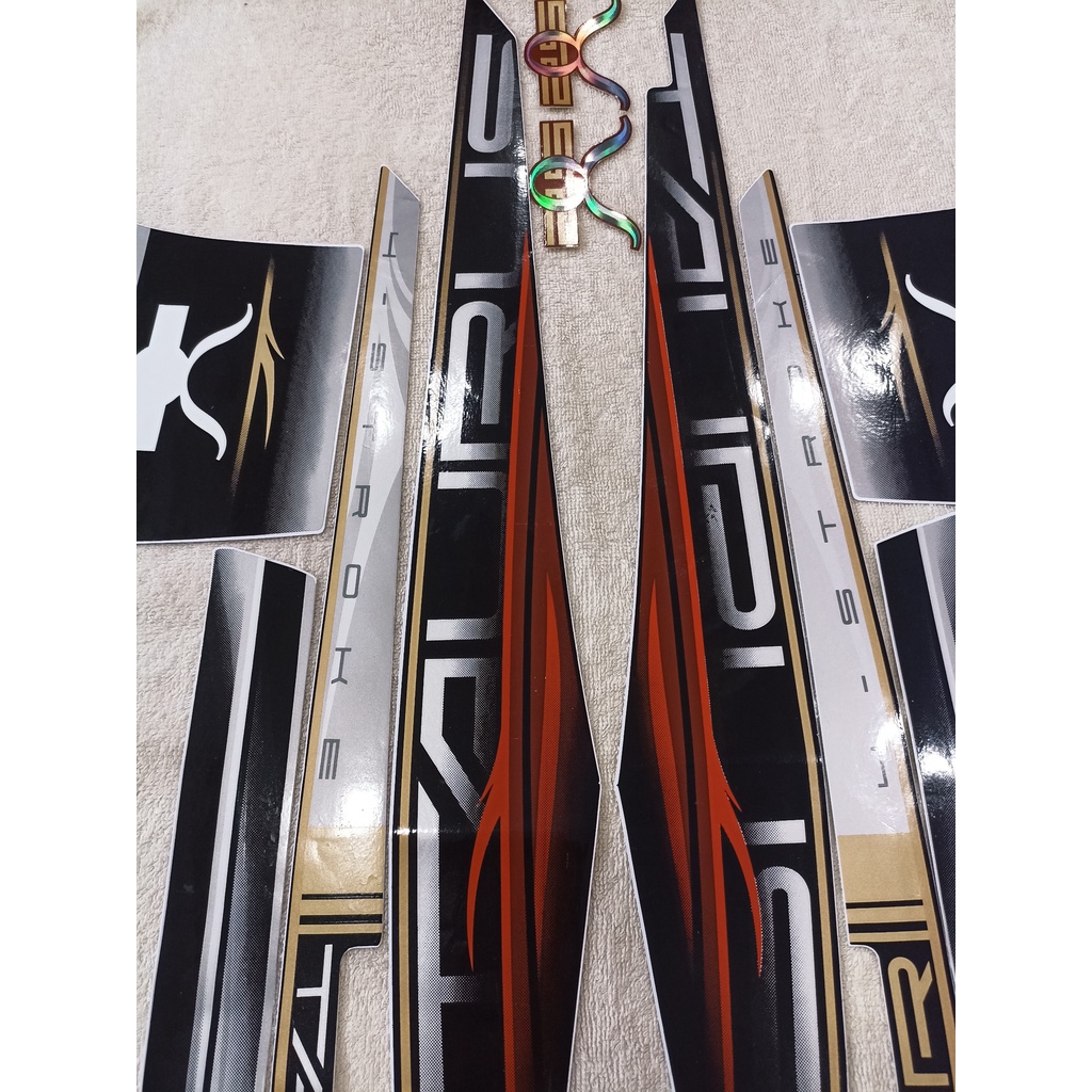 Bộ tem decal dán xe máy Yamaha Taurus SR màu bạc zin thái siêu đẹp