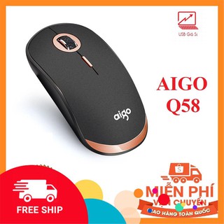 Chuột sạc không dây AIGO Q58 - Chuột không dây sạc pin aigo Q58