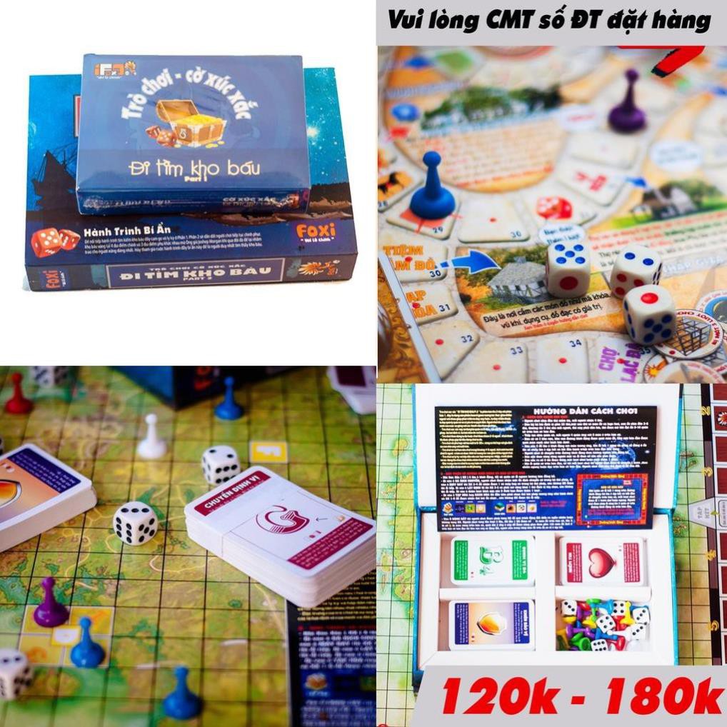 [SALE MÙA DỊCH] Board game-Đi tìm kho báu phần 1-Foxi-trò chơi gia đình tương tác phát triển tư duy và vui nhộn