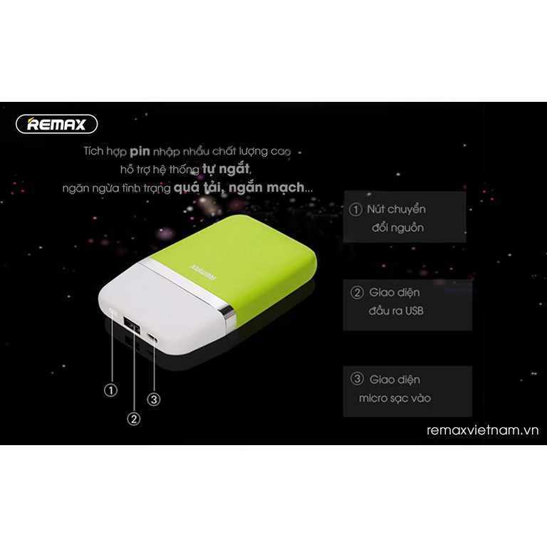 Sạc dự phòng 6000mAh Aroma RPP-16 REMAX - Hàng chính hãng