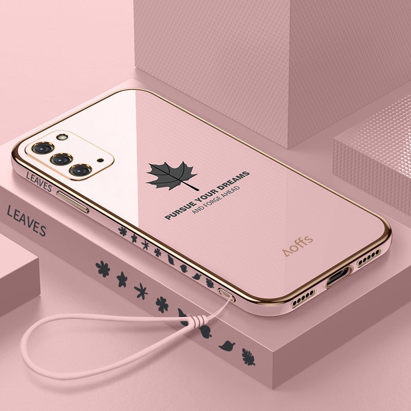 Ốp điện thoại QIANZI mềm hình lá phong cho Samsung A03s S22 S22 PLUS S21FE NOTE20 S21 PLUS