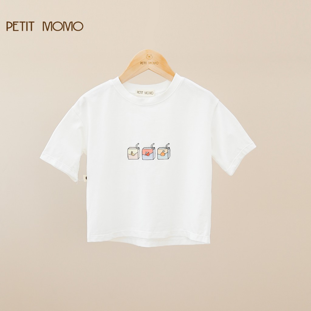 Áo Thun Ngắn Tay Cho Bé Dáng Loose Basic PETIT MOMO Chất Cotton Mềm Mại, Bền Màu Cho Bé Từ 1-6 Tuổi - H130