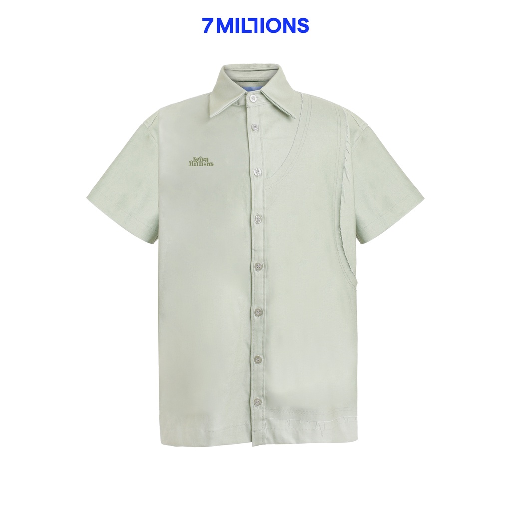 Áo Sơ Mi Unisex 7MILLIONS Summer - Màu Mint - Vải Khaki Chất lượng cao - Form Oversize