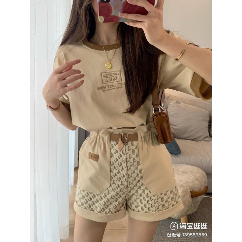 [ 𝐅𝐑𝐄𝐄 𝐒𝐇𝐈𝐏 ] BỘ ĐÙI BE PHỐI CHỮ BO CỔ THÊU CHỮ NẮP TÚI HỌA TIẾT CAO CẤP