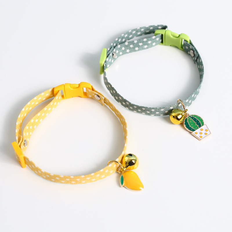 Vòng cổ cho mèo hình Xương rồng, Mango, Cat, Bình sữa siêu cute