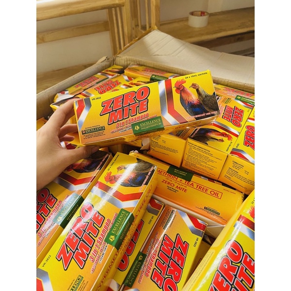 Zero Mite hộp 24 gói - Xà bông tắm gà