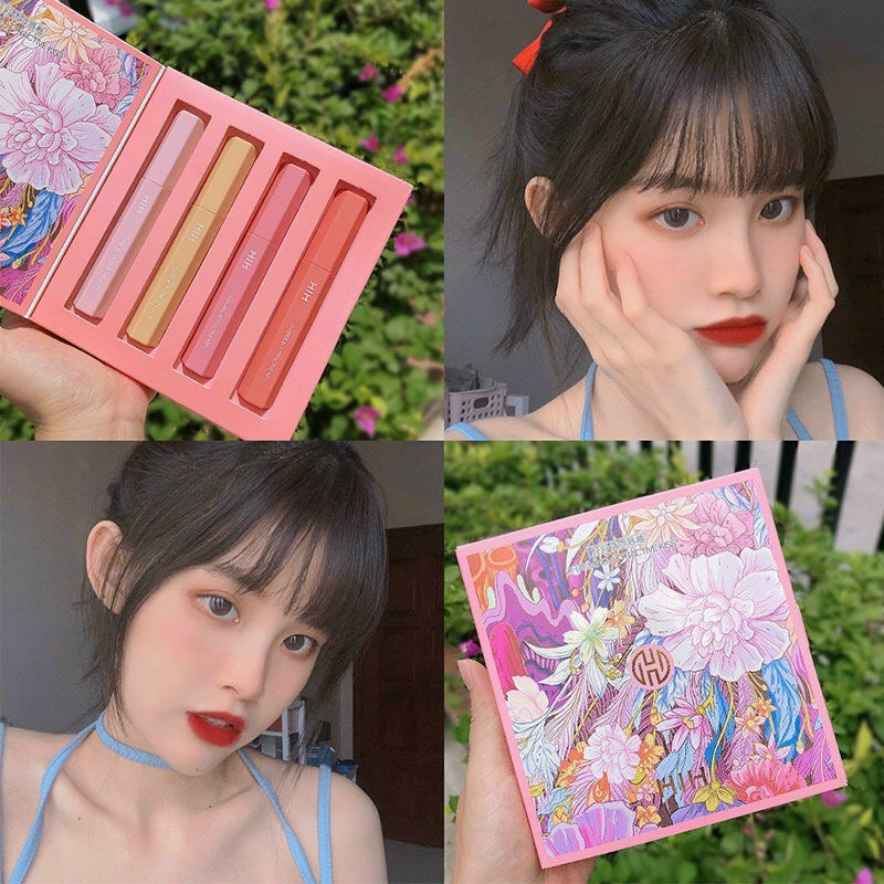 Set hộp 4 cây son kem bóng HIH CHARMING ATTRACTIVE KISS nội địa Trung | BigBuy360 - bigbuy360.vn
