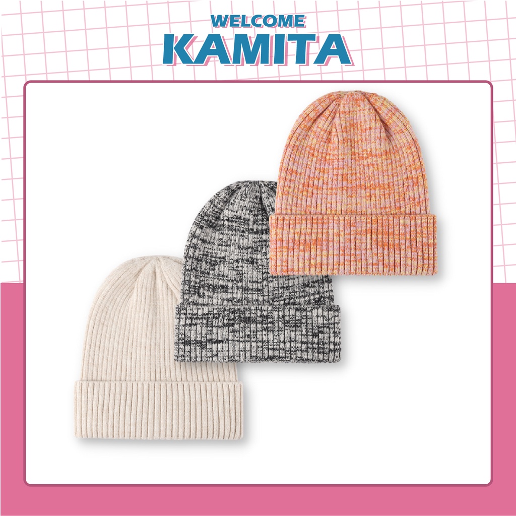 Mũ Len Dài Beanie Trơn Cao Cấp KAMITA Thời Trang Hàn Quốc, Nón Len Đẹp Unisex Nam Nữ Giá Rẻ Mùa Đông Nhiều Màu ML34