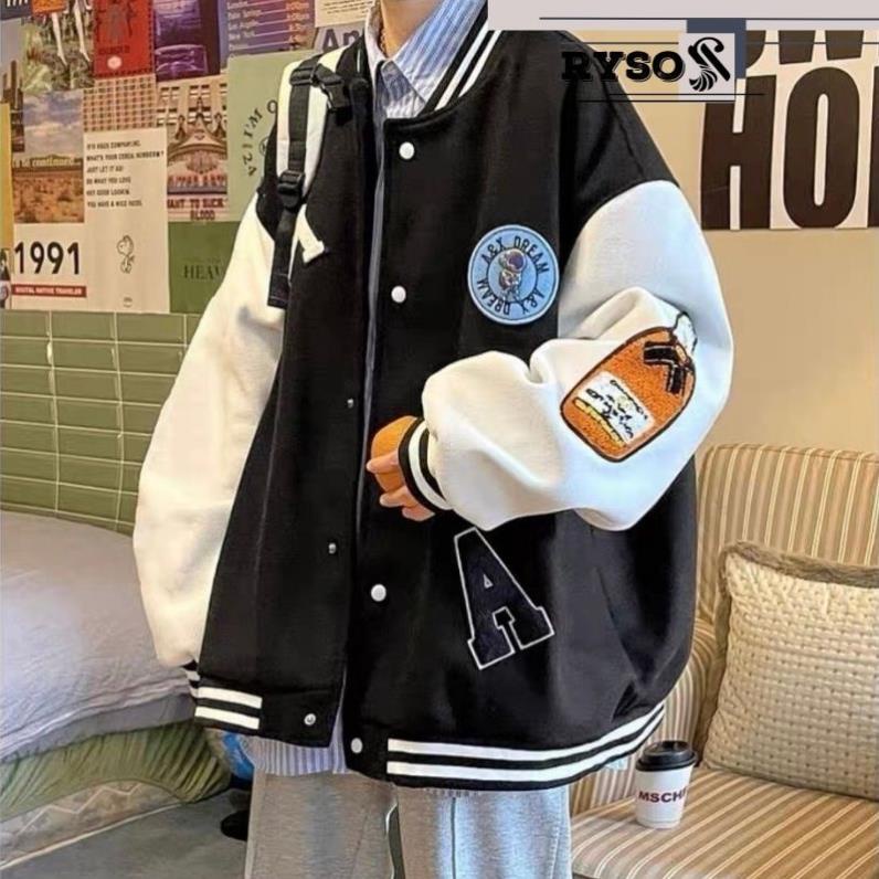 Áo khoác nỉ bomber chữ M phong cách cá tính-A823