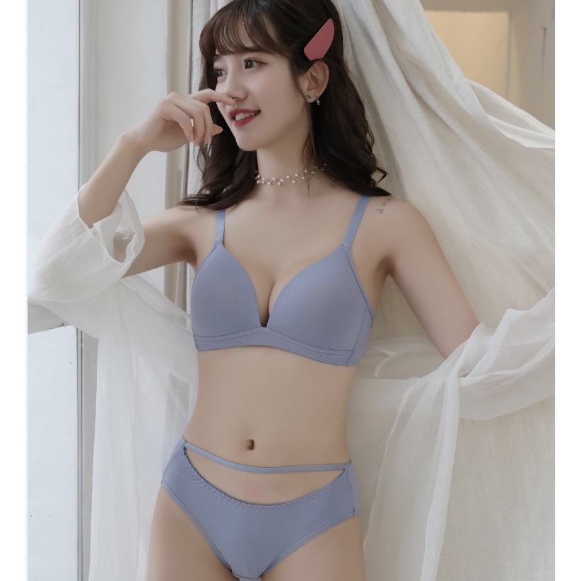 Áo ngực không gọng thép / set áo ngực và quần lót màu trơn quyến rũ | BigBuy360 - bigbuy360.vn