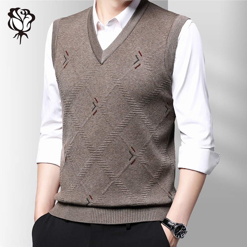 Áo Len Dệt Kim Sát Nách Có 3 Màu Thời Trang Dành Cho Nam Giới