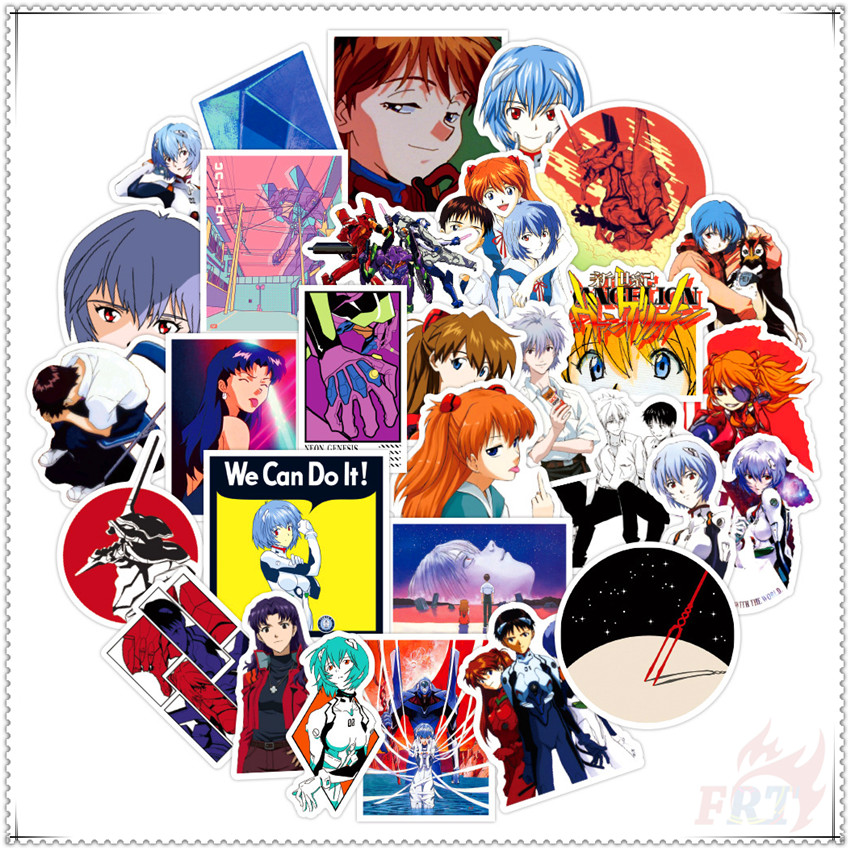 50Pcs/Set ❉ NEON GENESIS EVANGELION Series 01 - Anime EVA Ayanami Rei Stickers ❉ Cartoon DIY Fashion Mixed Waterproof Doodle Decals Stickers