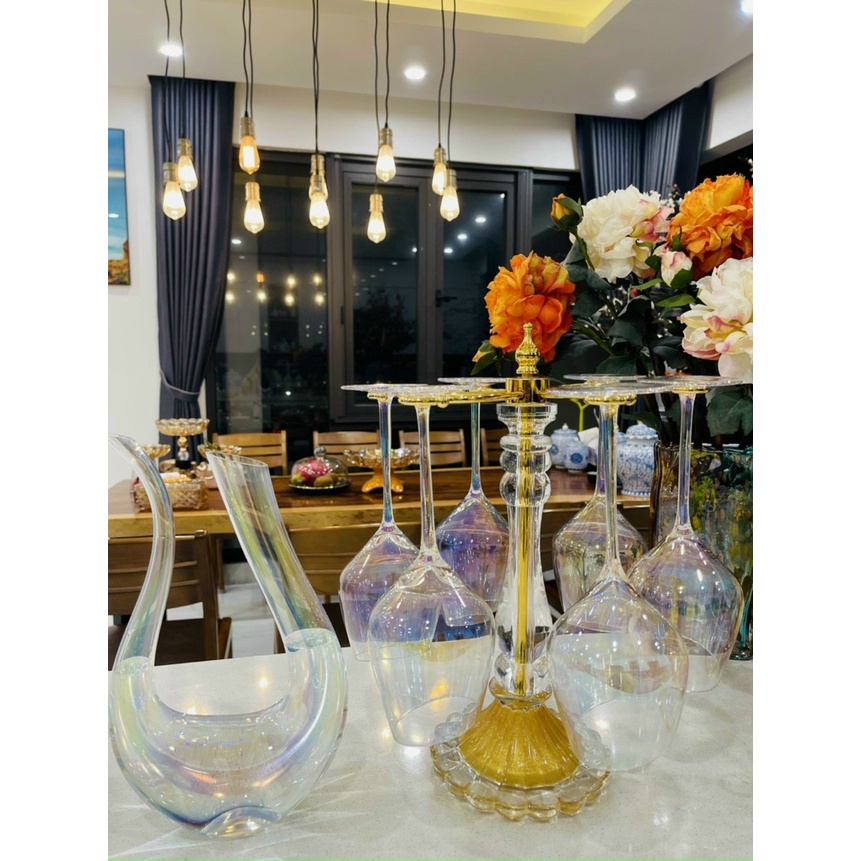 [ Có sỉ ] [ giá tốt ]  Bộ bình ly r.ư.ơ.u vang cao cấp phong cách Châu Âu