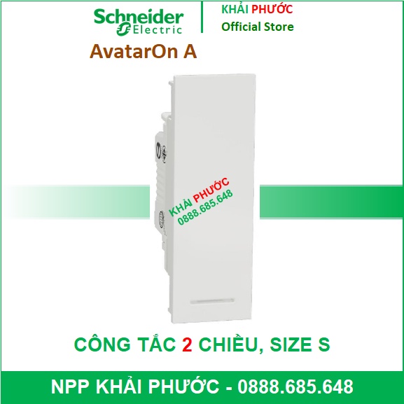 CÔNG TẮC ĐƠN 2 CHIỀU 16AX 16A Size S CẮM NHANH M3T31_2_WE SCHNEIDER AVATARON A - KHẢI PHƯỚC ELECTRIC