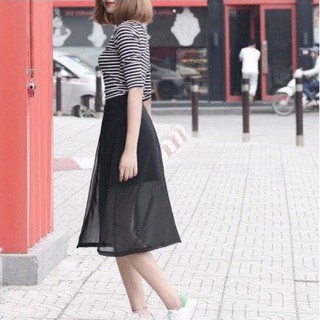 CHÂN VÁY MIDI XẺ TÀ - HOT TREND