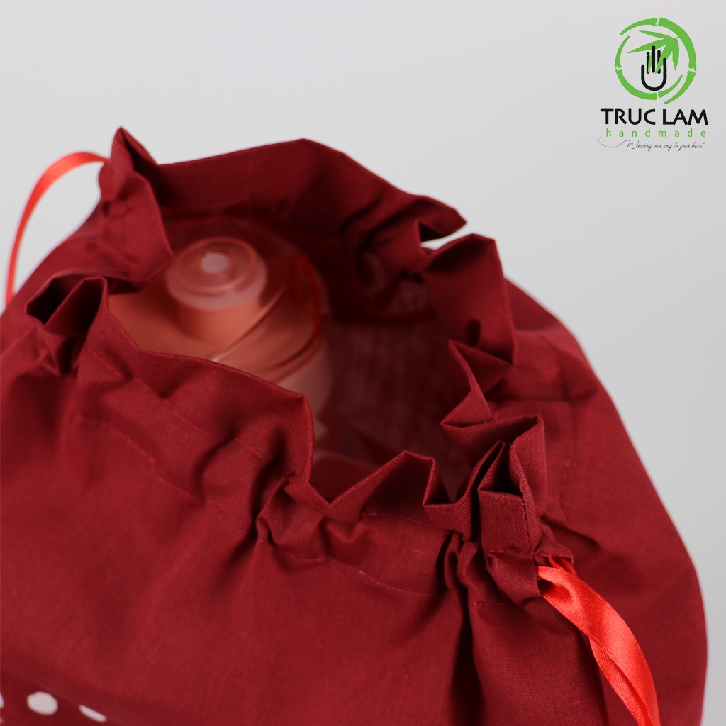 Túi Dây Rút Thời Trang Thêu Tay Họa Tiết Cô Gái Bikini Siêu Nhẹ - Trúc Lâm Handmade