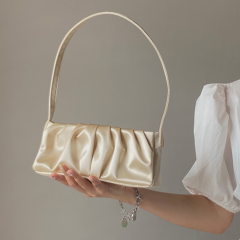 Túi vải xếp ly thời trang cổ điển sang trọng cho nữ