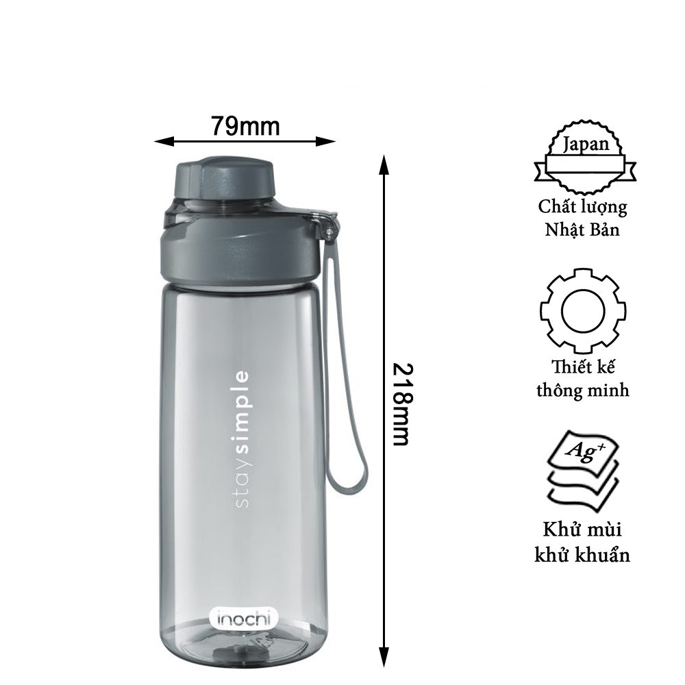 Bình nước, bình đựng nước thể thao tập gym nhựa nguyên sinh kháng khuẩn Ag+ cao cấp Kita Boost 670ml | BigBuy360 - bigbuy360.vn