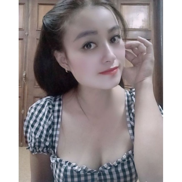 [ Video+Ảnh thật] Áo kiểu nữ, áo mút ngực caro dây rút tay phồng siêu xinh | BigBuy360 - bigbuy360.vn