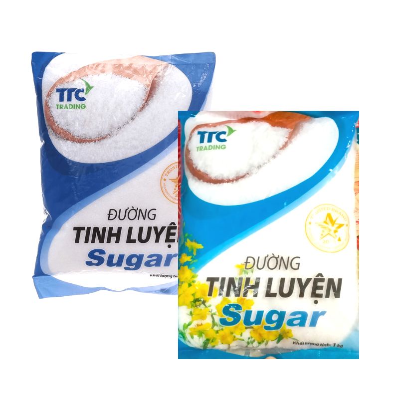 Đường trắng tinh luyện gói 1 kg TTC Trading date mới