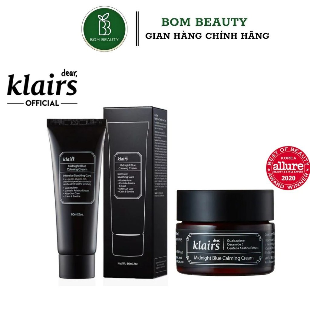 (#Klairs) Kem dưỡng phục hồi da Klairs Midnight Blue Calming Cream