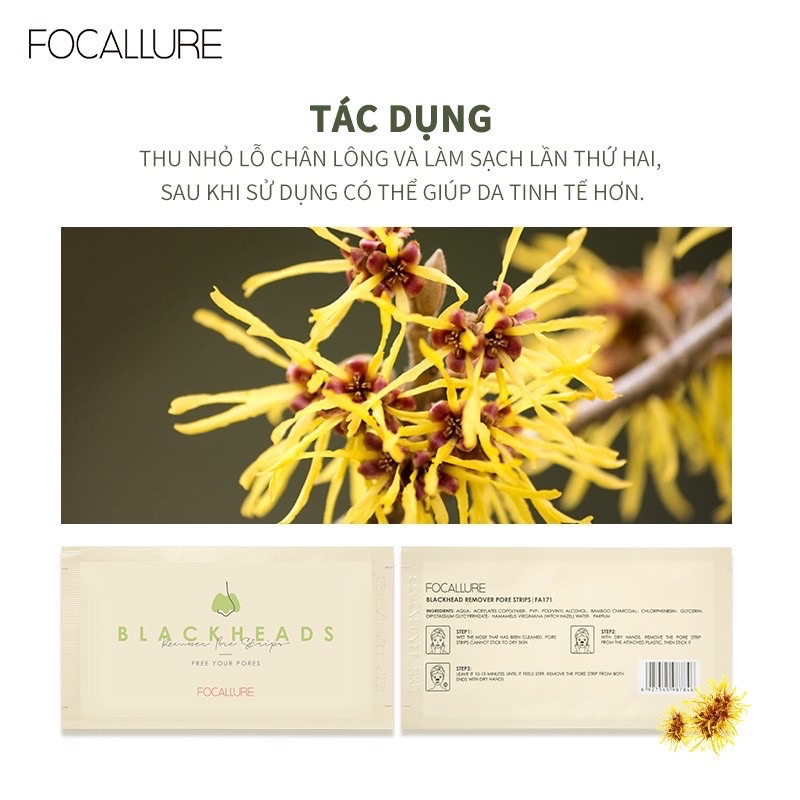 Miếng dán lột mũi mũi hiệu quả Focallure