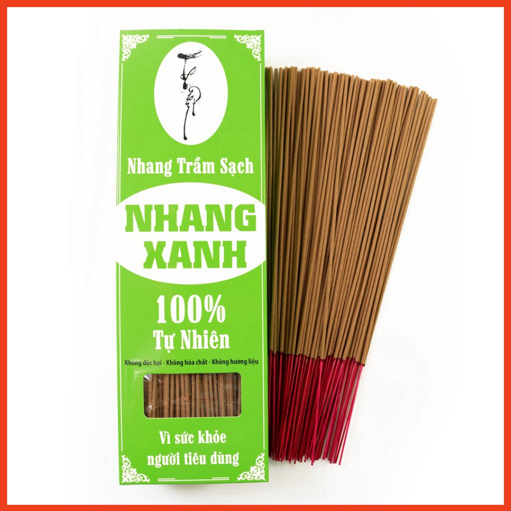 Nhang Xanh 40cm - 500g  - ít khói - mùi hương dịu nhẹ - Nhang Thiền