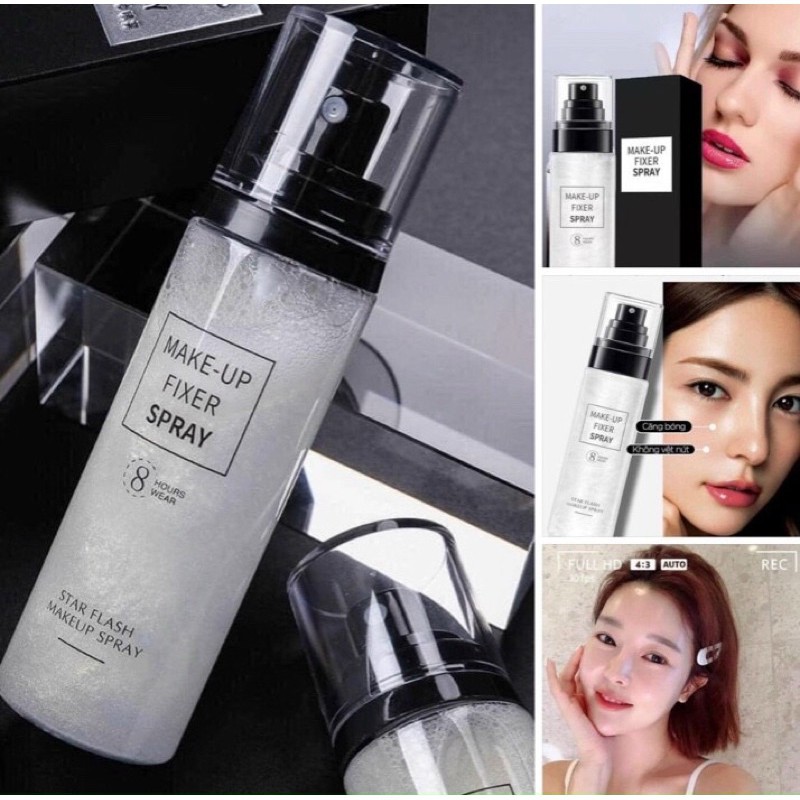 Xịt Nhũ Khóa Trang Điểm Star Flash Make Up Spray 8 Hours Wear