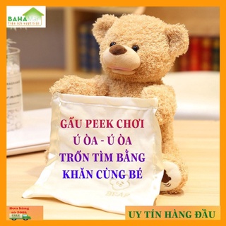 Gấu peek chơi ú òa - ú òa trốn tìm bằng khăn cùng bé "bahamar" rất dễ thương, biết nói biết che khắn chơi trốn tìm