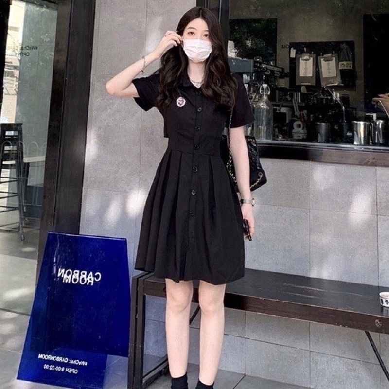 Đầm hở lưng sơ mi MACA