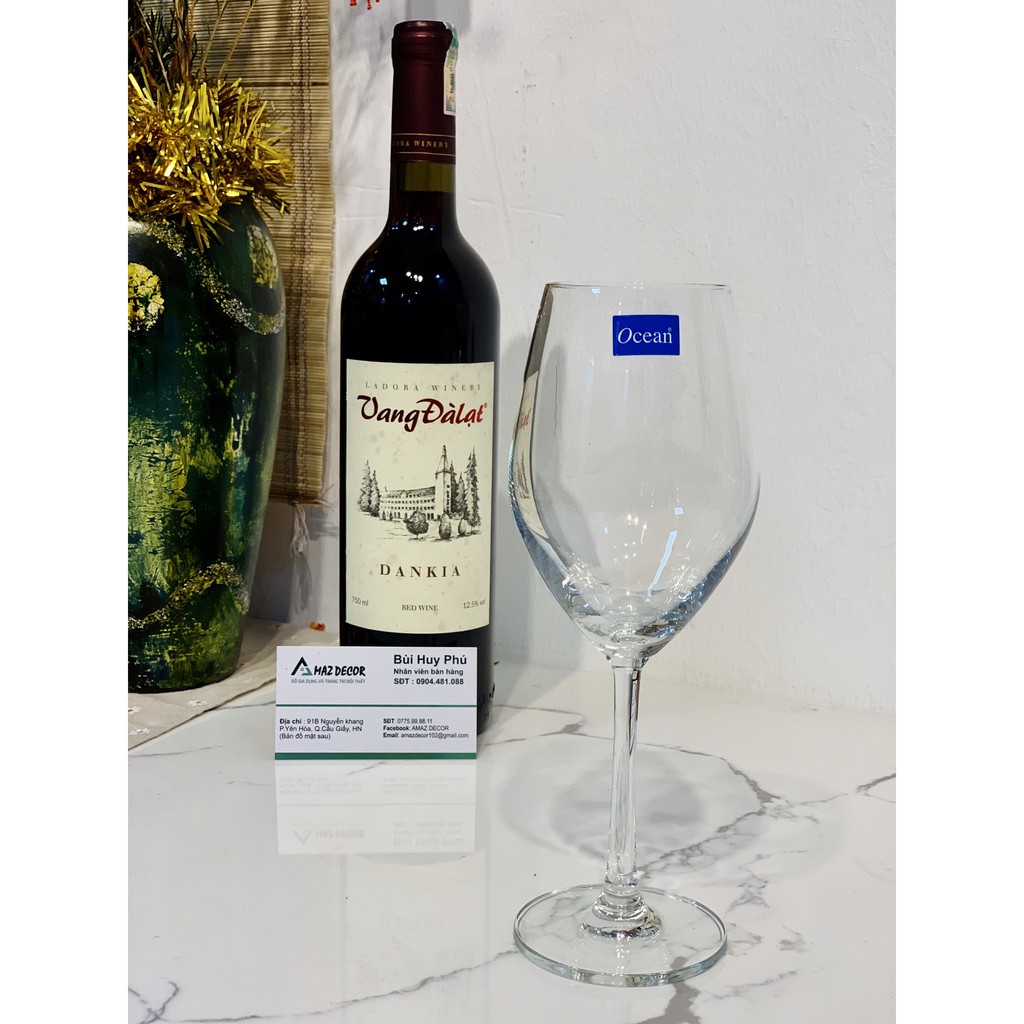 [Đại lý ocean giá sỉ] Bộ 6 ly rượu vang thủy tinh thái lan uống vang đỏ Ocean Madison Bordeaux Sante White Wine - 340ml