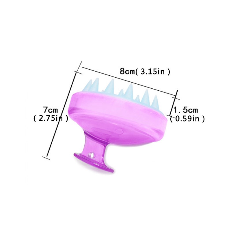 Bàn chải gội đầu bằng silicon mát xa da đầu tiện dụng