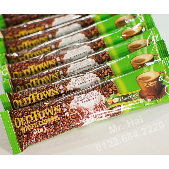 [Mã GROSALE giảm 10% đơn 150K] Cà Phê Trắng White Coffee OldTown Cafe Malaysia Hazelnut 15 Gói x 38G SÀI GÒN ĐẶC SẢN