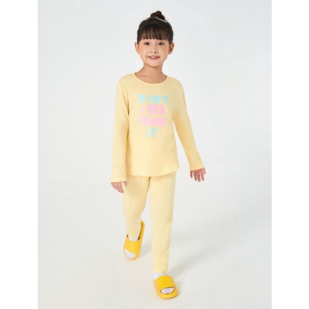 Bộ mặc nhà cotton dài tay bé gái Canifa
